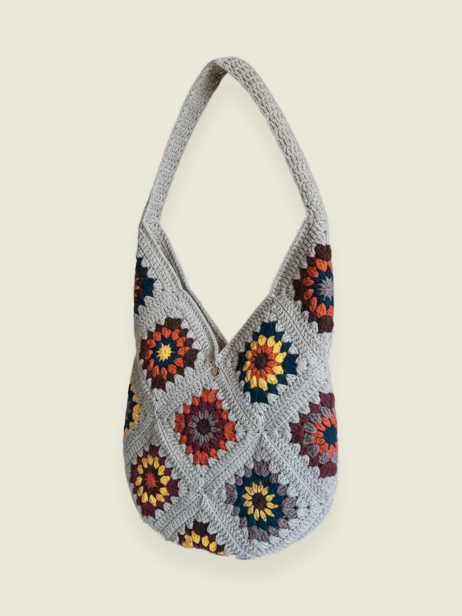 Handmade bag — handmade organic cotton crochet bag by Ana Chic, styled view