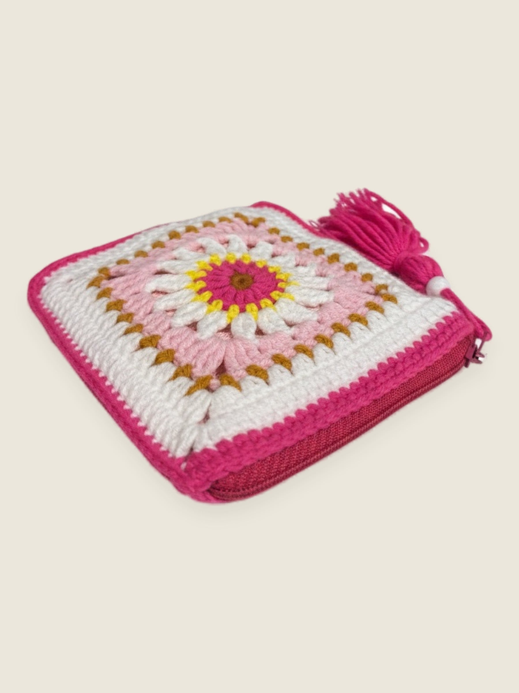 Mini — handmade organic cotton crochet accessories by Ana Chic, styled view