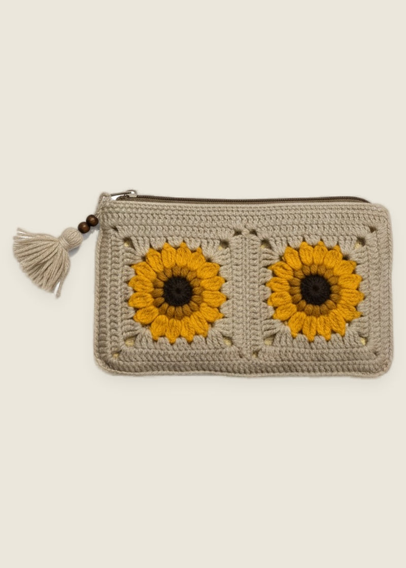 Pencil case — handmade organic cotton crochet accessories by Ana Chic