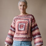 Rose Chunky Wool Jumper worn by a model, showing the wide sleeves and relaxed fit — handmade by Ana Chic