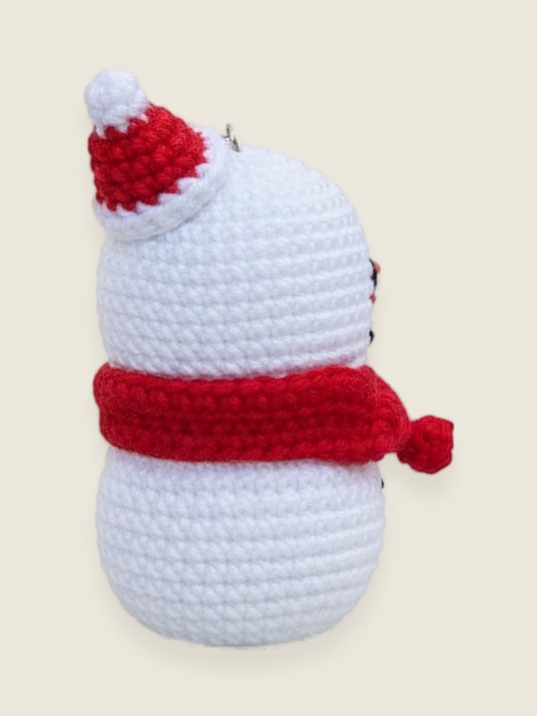 Snowball, handmade keyring by Ana Chic
