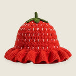 Strawberry Hat — handmade organic cotton crochet hat by Ana Chic