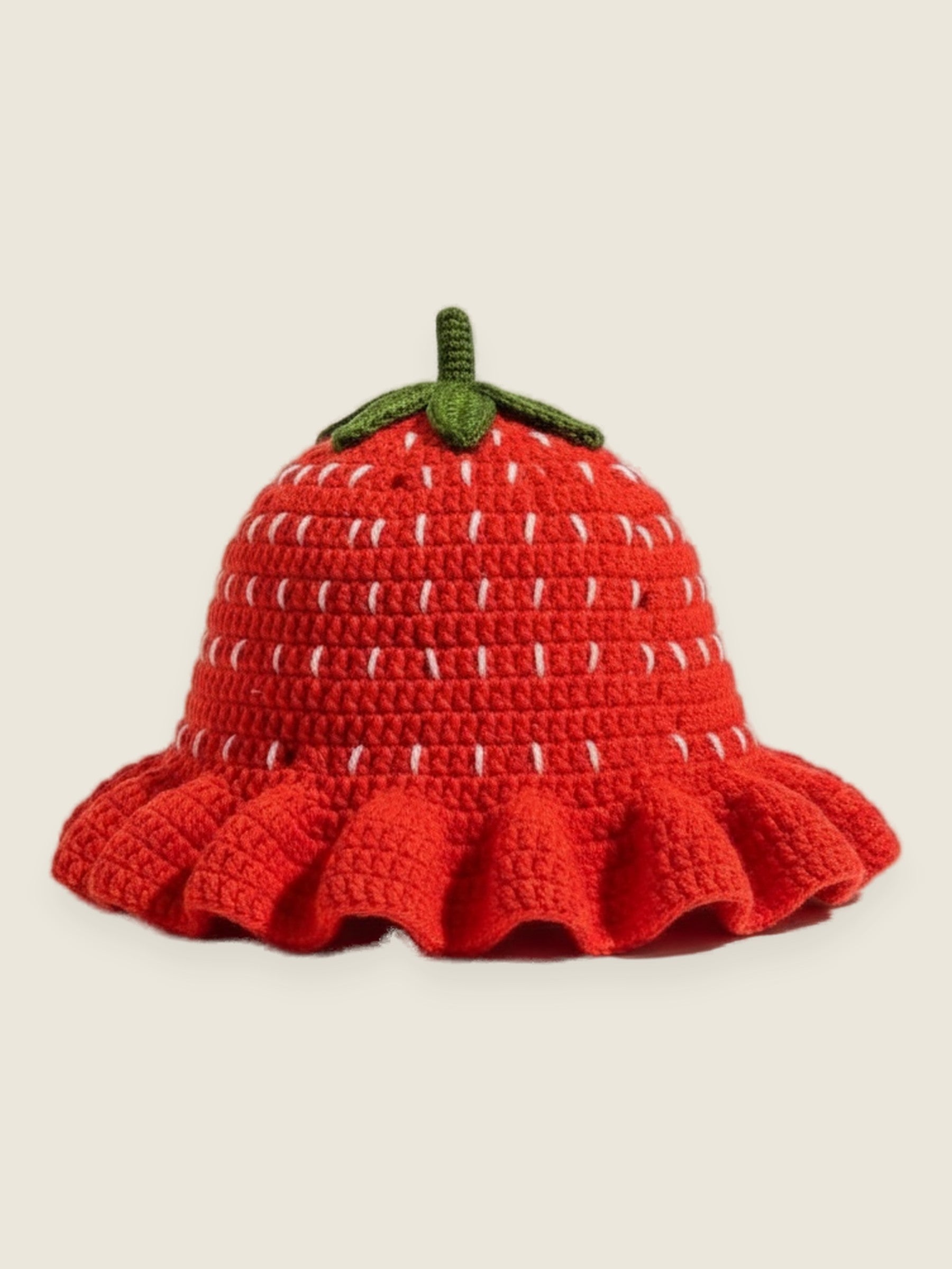 Strawberry Hat — handmade organic cotton crochet hat by Ana Chic