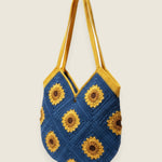 Sunflower bag — handmade organic cotton crochet bag by Ana Chic