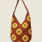 Sunflower bag — handmade organic cotton crochet bag by Ana Chic