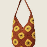 Sunflower bag — handmade organic cotton crochet bag by Ana Chic