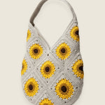 Sunflower bag — handmade organic cotton crochet bag by Ana Chic