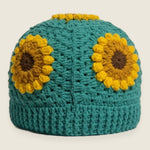 Sunflower Beanie — handmade organic cotton crochet beanie by Ana Chic