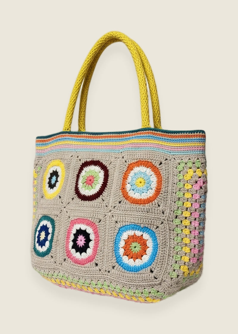 Circle Tote Bag — handmade organic cotton crochet bag by Ana Chic