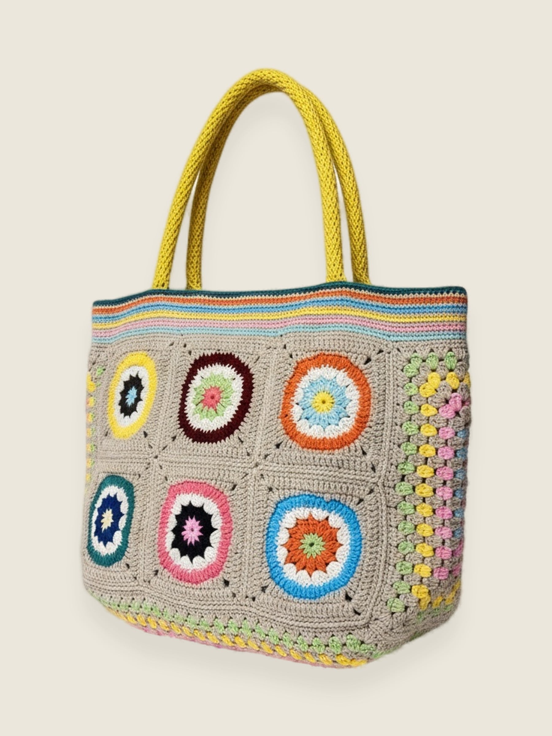 Circle Tote Bag — handmade organic cotton crochet bag by Ana Chic